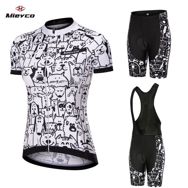 

cartoon cycling jersey set mountain bike uniforms summer cycling wear bicycle clothing women cycling clothing mtb bike shirts c0123, Gray