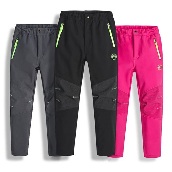 

winter children outdoor pants polar fleece trousers russian winter snow kids girls boys waterproof windproof ski pants 211224, Blue