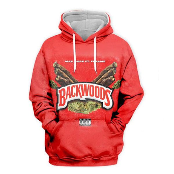 

2021 new fashion sweatshirt men / women backwoods 3d hoodies print slim stylish hooded hoodies ls030, Black
