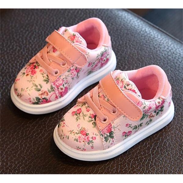 

cute baby girl soft sandals flowers 2020autumn children's sports shoes children newborn first step walking slip, Black