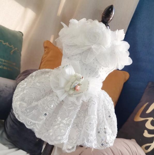 

wedding 2020 new fashion mesh dog pet dress 040894