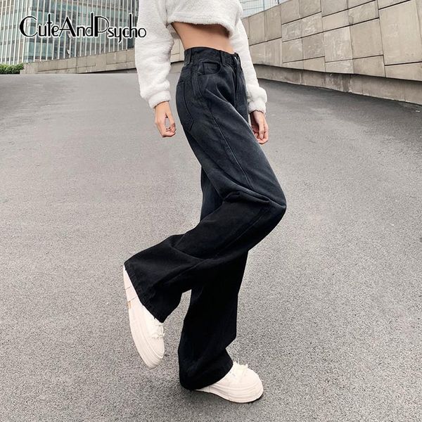 

vintage gradient baggy jeans joggers women high waisted aesthetic y2k pants oversized fashion wide leg trousers cuteandpsycho, Blue