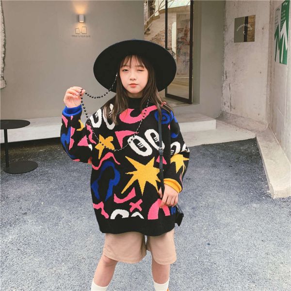 

children's clothing winter korean girls' sweater, Blue