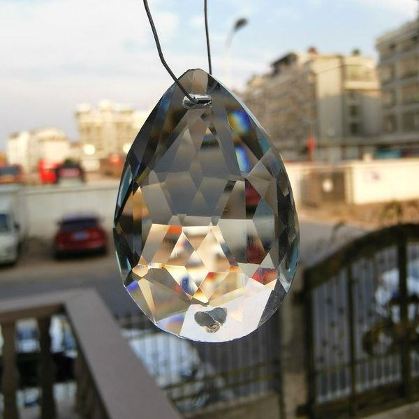 

5pcs chandelier crystals prism 2 holes hanging crystals pendants for low ceiling diy suncatcher home wedding decor accessories h jlllxo