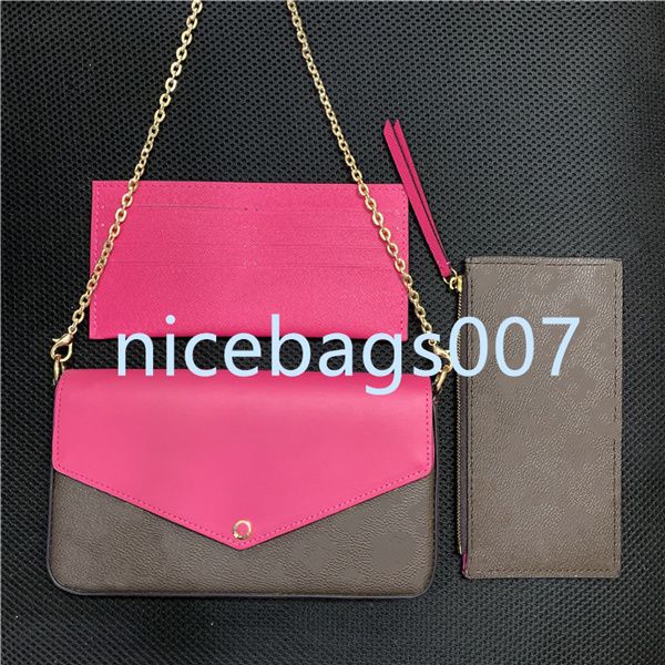 

3-piece set classic new shoulder bags designer handbag luxury bag women embossing leather handbags lady chain crossbody vintage clutch tote