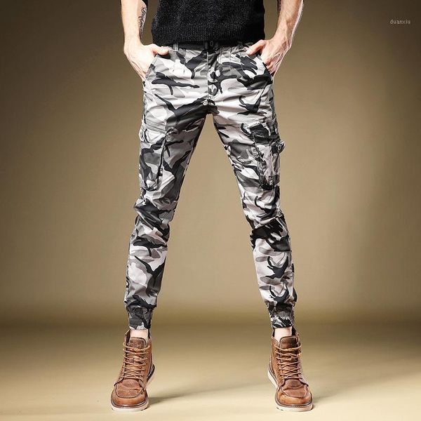 

new men's male jeans casual loose korean style trendy denim pants 2020 trendy brand camouflage overalls trousers1, Blue