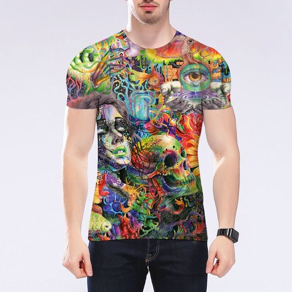 

3d printed short sleeve 3d t-shirt printed t-shirt short sleeve 5a5s4, White