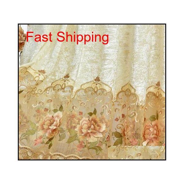 

european embroidered velvet window curtains for living room high-end custom classic villa flat c qylpzv bdesports