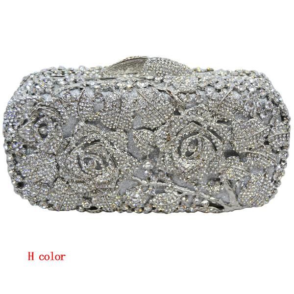 

diamond crystal bags rose flower designer evening bags party purse sc013