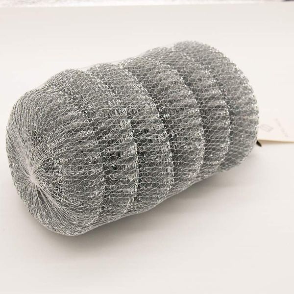 

wire ball household dishwashing artifact kitchen clean not rust brush pot wire cleaning ball 6 a bag 1pcs 15g