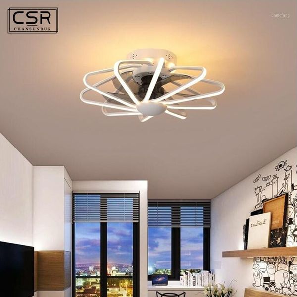 

2020 new 220v led ceiling ventilator lamp fan light bedroom living room lamps integrated fans pure copper motor remote contorol1