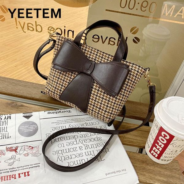 

bow-knot little women's bag 2021 autumn winter ins fashion one-shoulder messenger bag wild mini bucket student wallet