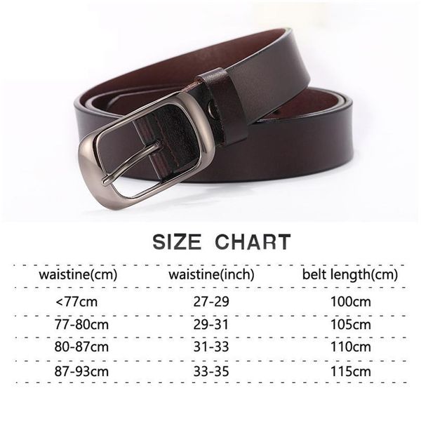 

dinisiton genuine leather women belt metal pin buckle vintage belts for woman jeans luxury female strap jllbwa, Black;brown