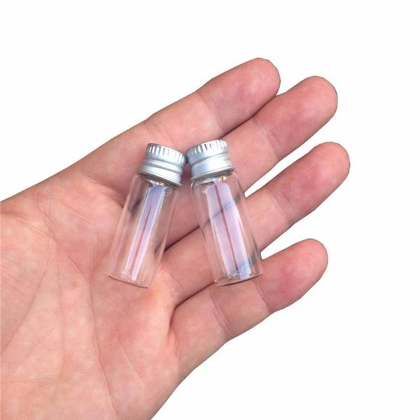 

4ml mini glass bottles jewelry packing cute bottles screw aluminum caps empty bottles jars pendants 100pcs jllrdg