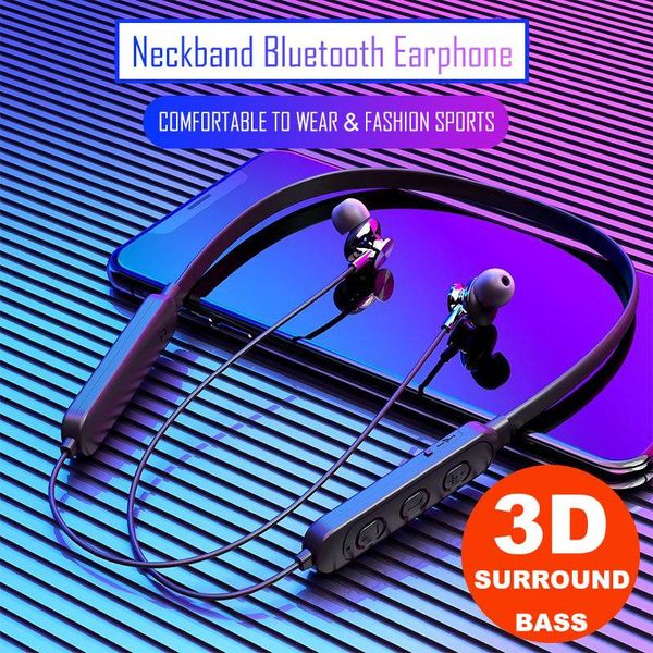 

bluetooth earphone sports earbuds with mic for universal all mobile phones neckband bluetooth headphones stereo headset wireless