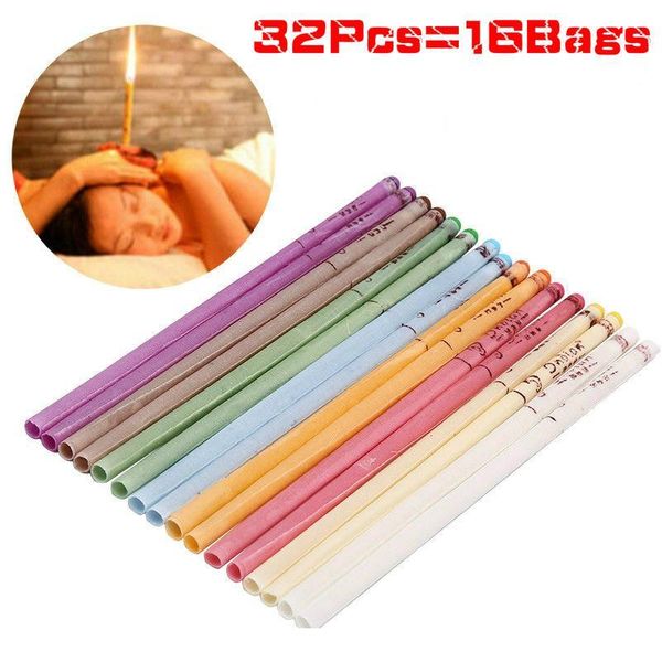 

32pcs/set healthy care ear candle ear treatment ear wax removal cleaner coning treatment indiana therapy fragrance bbydpt