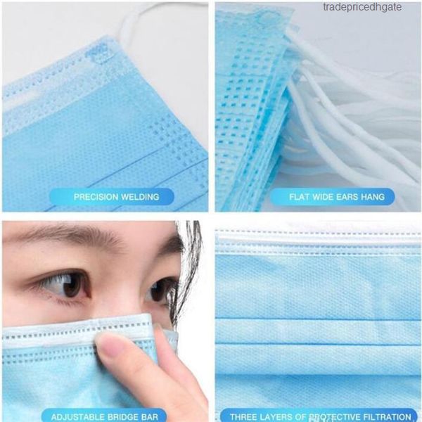 

masks 3 3-ply ear-loop cover layer non-woven face disposable dust soft breathable outdoor part mask