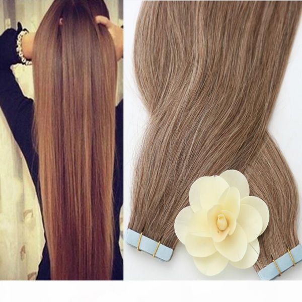 

selling items wholesale 100% brazilian virgin remy pu skin weft tape hair extension human hair, Black