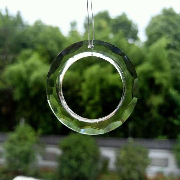 

50mm glass clear ring crystal pendants accessories for chandelier crystals lamp parts prisms hanging ornament diy home decor h jllsja