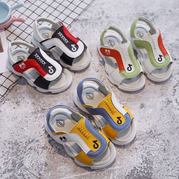 

and men's 2020 new women's sandals baby toddler sho children's leisure breathable non slip sol summer 1-3 years old, Black;red