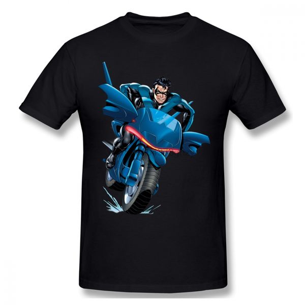 

nightwing nightwing rides bike printed casual mens cute 5x cotton short sleeves hoodie designers t shirts sweatshirt