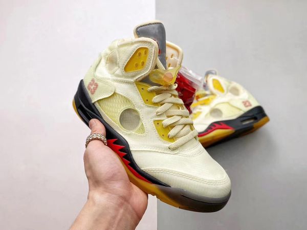 

2020 new off air original 5 white 5s sail fire red muslin black 3m reflective virgil ablohs men basketball shoes sports sneakers with box