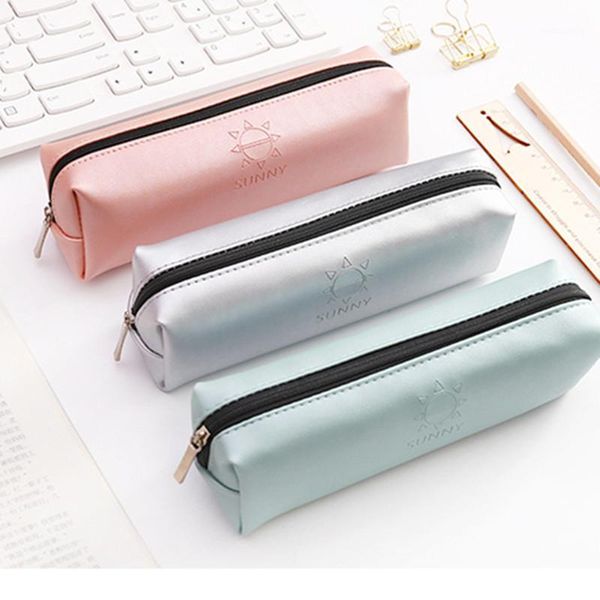 Casos de lápis 1 PCs Kawaii Caso Big Zipper School Box Bag Supplies Stationery Birthday Gifts1