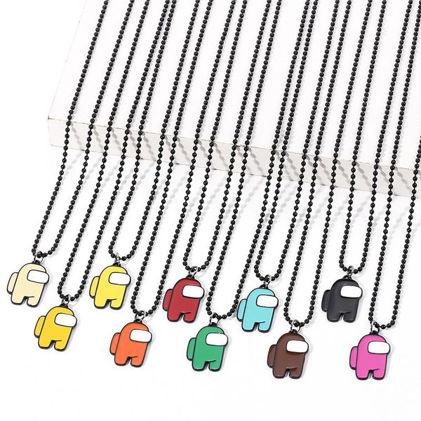 

games among us pendant necklace for women men among us choker necklace ladies party jewelry kids brithday party decor cz11802, Red;brown