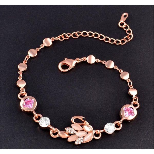 

mix charm bracelet cat eye gem stone luxury marquise cut austrian cz crystal gold plated rose fox fish heart je wmttcx dh_seller2010, Golden;silver