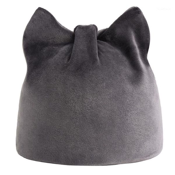 

1pcs women autumn and winter warm hat beanie russian caps warm cat hats earmuffs hat simple sombrero mujer1