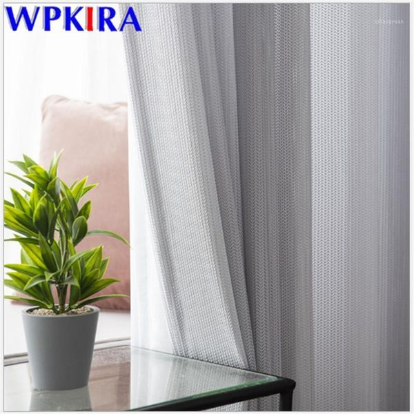 

europe solid curtain jacquard window tulle curtain for living room kitchen modern window treatments voile sheer ad417#301