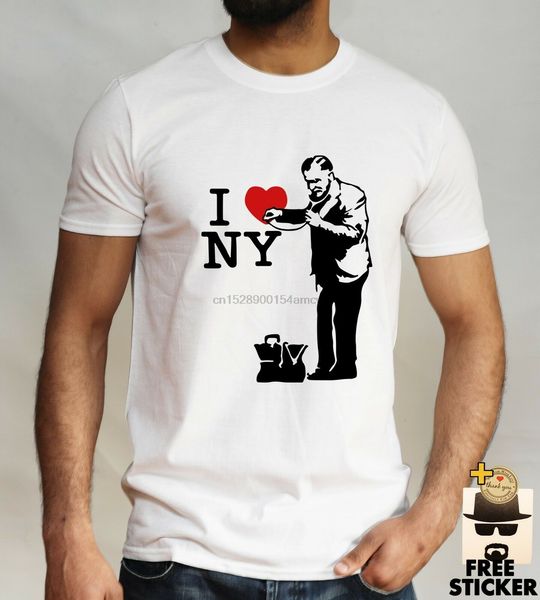 

дизайнеры бэнкси grafitti art i love new york политическое выражение ретро мужчины балахон футболки толстовка