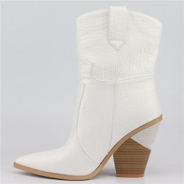 

eur size 34-46 new 2020 new brand mid calf boots women autumn winter boots thick high heels western ladies botas, Black