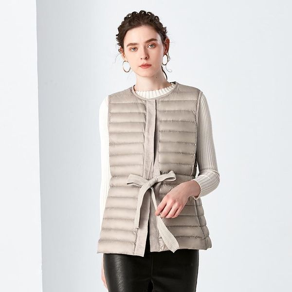 

fashion winter coat female 2020 korean warm slim fit duck down sleeveless women's jacket hiver lw9511, Black