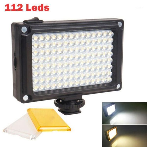 

flashes 112 led video light dimmable pographic lamp for camera camcorder studio1