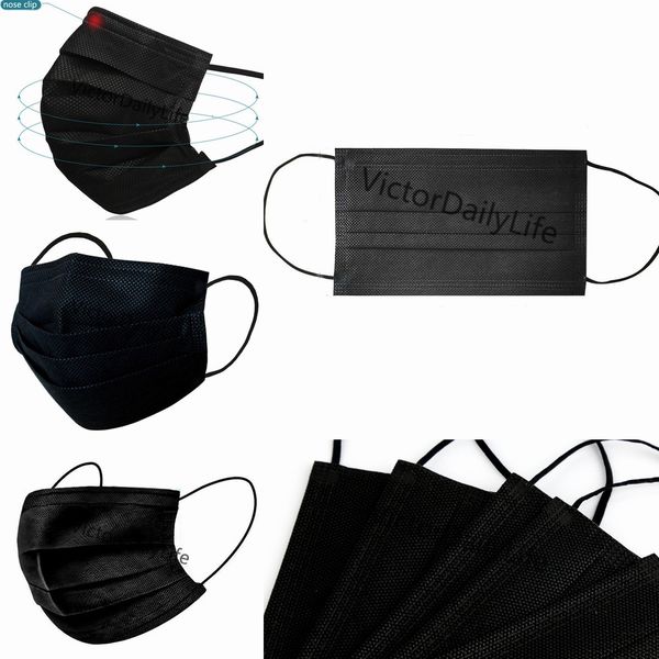 

layers black face luxury 3 brand designer non woven material dustproof outside sports fashion masks for adultoutletwjul