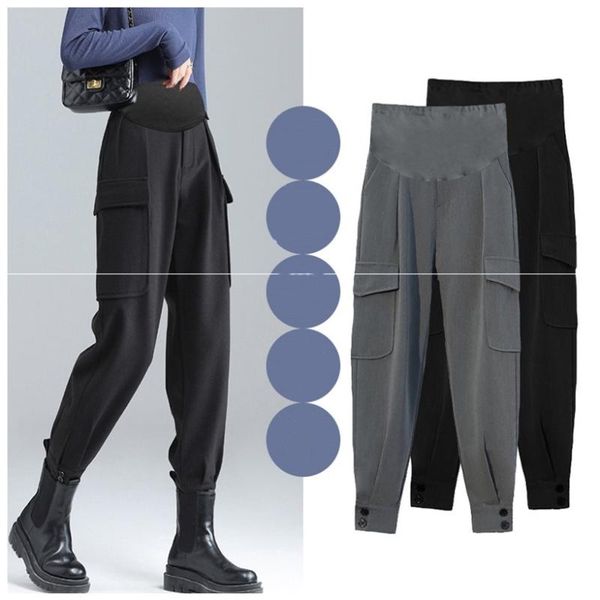 

maternity bottoms pregnant women's trousers and casual wear underpants spring autumn, White