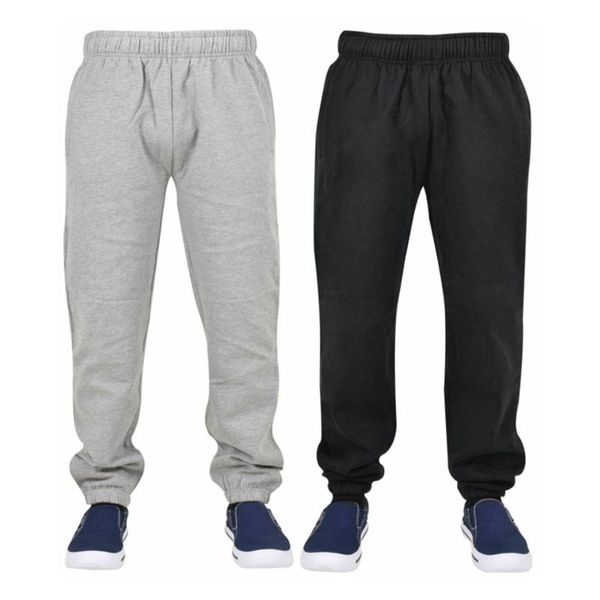 

men's plain fleece pocket jogging pants, leisure sports training trousers, high waist elasticated bottoms, Black
