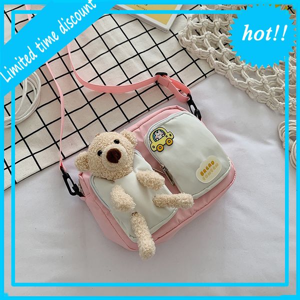 

korean chic cute bear shoulder bag girl canvas