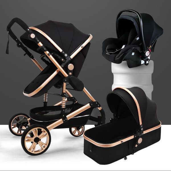 Carrinhos de bebê# Luxo Baby Stroller High Landview 3 em 1 portátil Prindchair Pram Comfort for Born