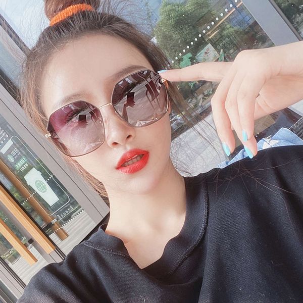 

red sunglasses women's net anti ultraviolet glasses women's sunscreen korean trendy big face thin sunglasses 2020 new, White;black