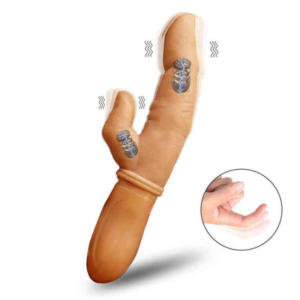 NXY Vibratoren Weiblicher Orgasmus Fingervibrator G-Punkt Leistungsstarker Dildo Kaninchen Klitoris Stimulator Erwachsene Sexspielzeug Masturbationsgerät 0112