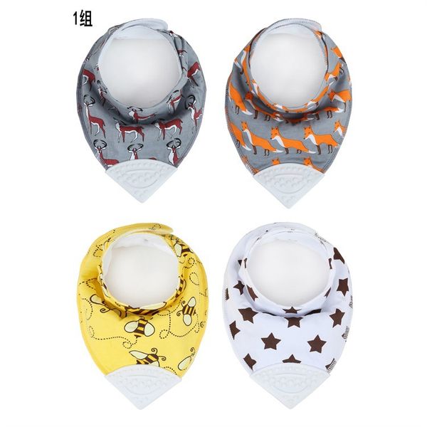 

baby bibs triangle scarf cotton cartoon child bib dribble bibs newborn slabber absorbent cloth bib