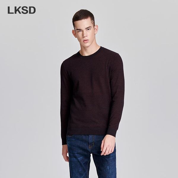 

men's sweaters lksd minimalism autumn winter fashion woolen men sweater causal basic solid loose female pullover clothing u17100092, White;black
