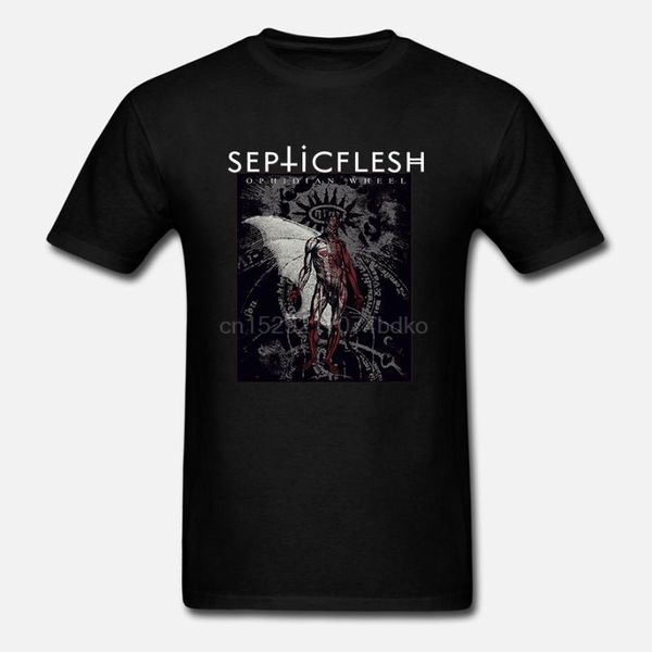 

septic flesh 'ophidian wheel' t-shirt - new & official1, White;black