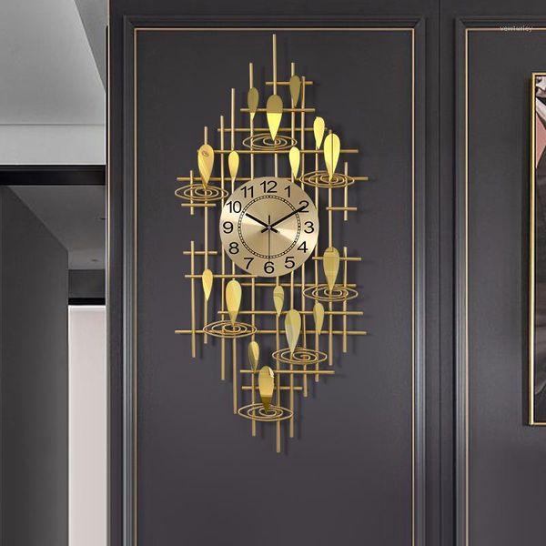 

wall clocks european wrought iron 3d home livingroom mural crafts el office sticker metal clock decoration1