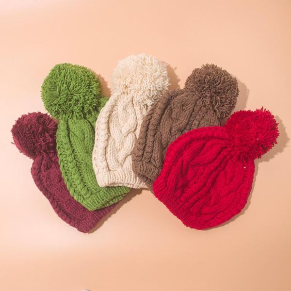 

beanie/skull caps candy colors winter hat women knitted warm soft trendy kpop style beanie elegant all-matmale cap ears skullies, Blue;gray