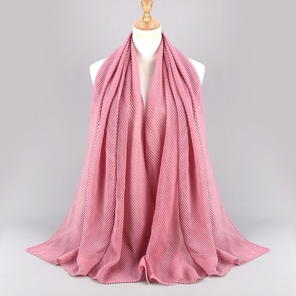 

new fashion twill turban cotton and linen wrinkled scarf for ladies pure color turban 27 colors, Blue;gray