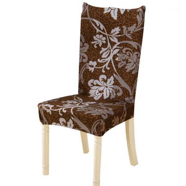 

urijk 6pcs spandex printing chair covers pattern chair seat kitchen seat case protector slipcover for banquet party l1