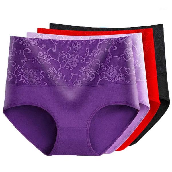 

plus size l-4xl women cotton underwear high waist breathable lingeries panties lace shorts fashion briefs underpants girls1, Black;pink